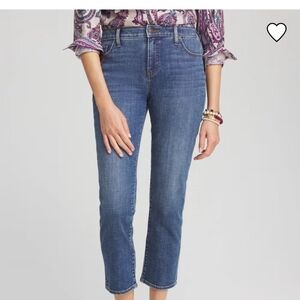 Chicos Girlfriend Crop Dark Blue Jeans (Sz 2.5)